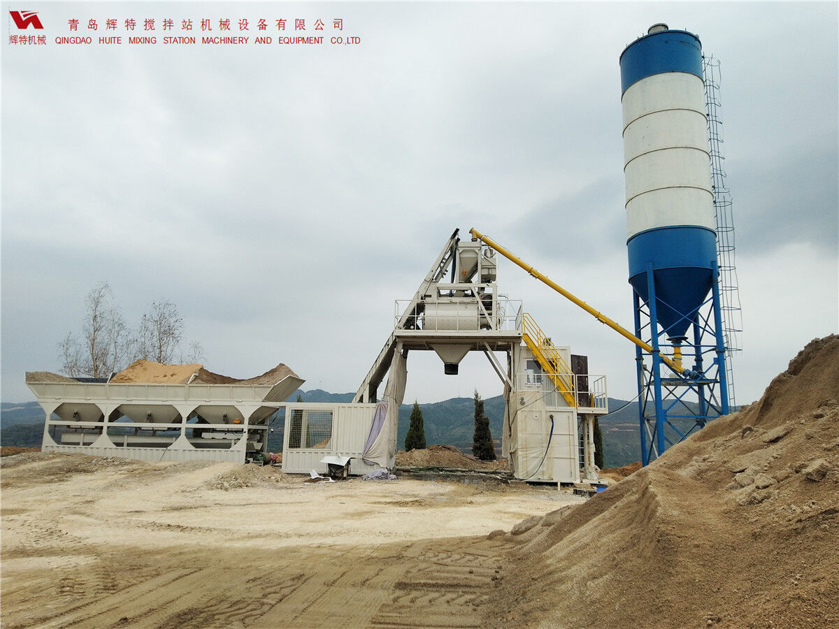 青島輝特機械 HZM75免基礎(chǔ)攪拌站模塊化設(shè)計，安裝快捷