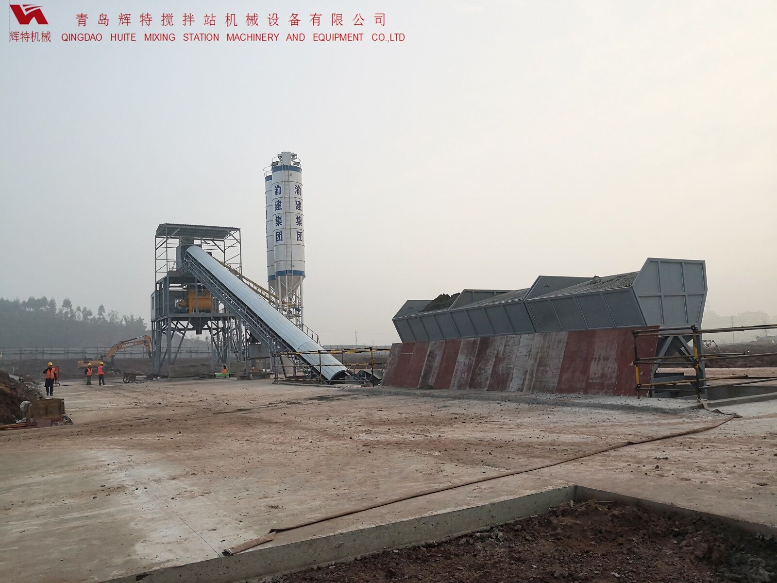 輝特混凝土攪拌站HZS120---保障工作人員安全，實(shí)現(xiàn)模塊化理念